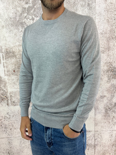 Maglioncino basic grigio mélange