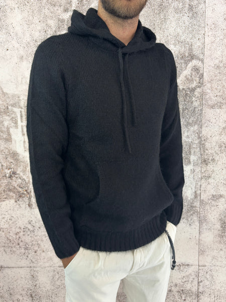Maglione cappuccio nero