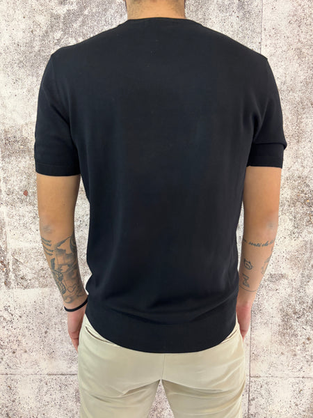 T-Shirt in maglia m/m nera