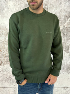 Maglione girocollo Militare logo