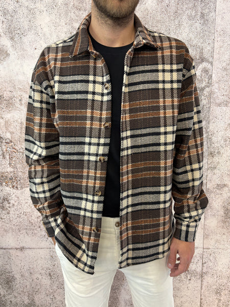 Camicia flanella scozzese moro