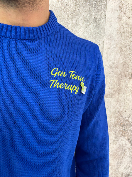 Maglione blu royal Gin Tonic Therapy