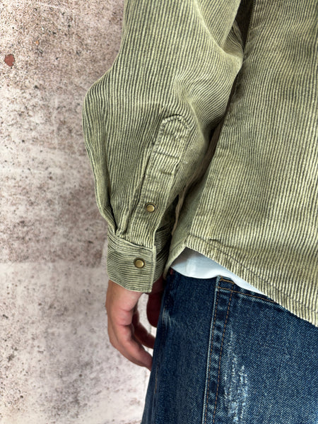 Camiciona velluto costine verde slavato