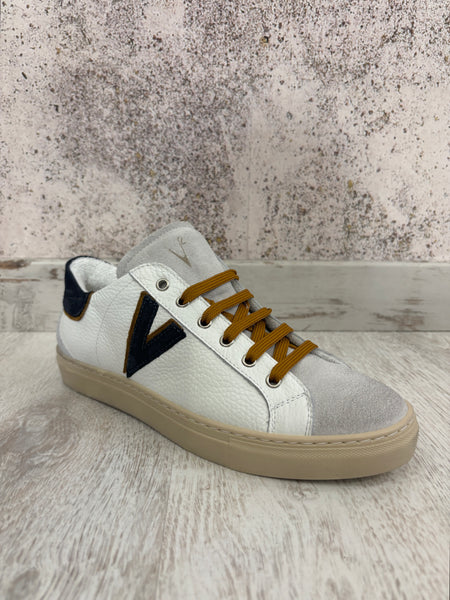 Sneakers Olympic bianca/blu/tabacco