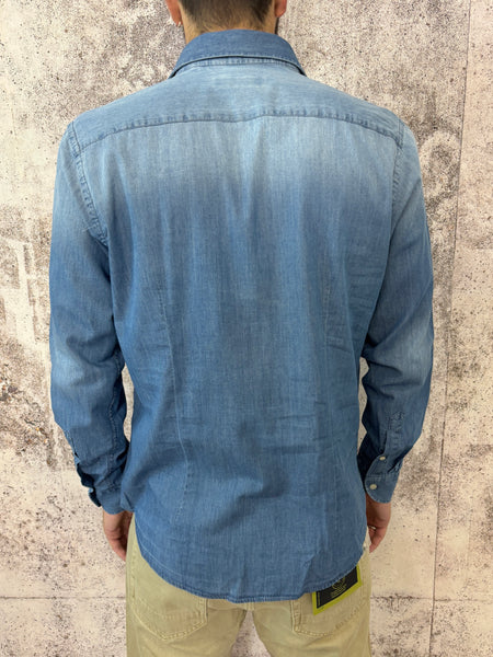 Camicia jeans lavaggio chiaro
