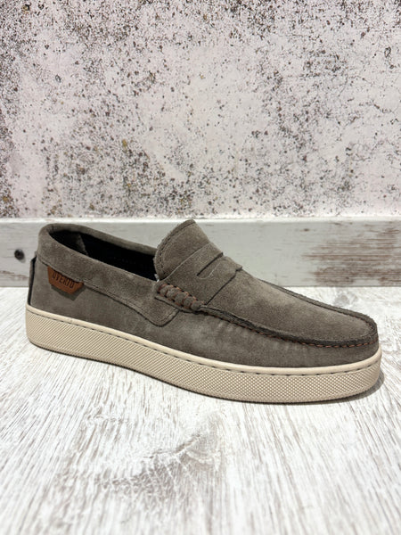 Mocassino camoscio taupe'