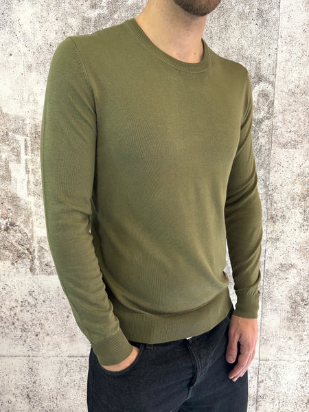 Maglioncino basic verde militare