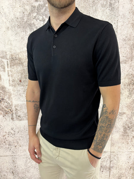 Polo in maglia m/m nera