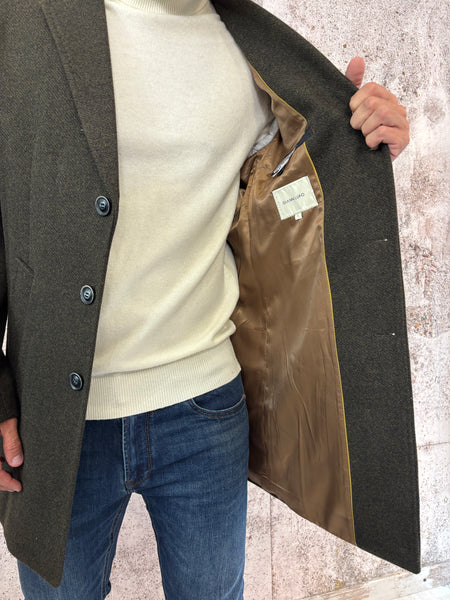 Cappotto foderato verde militare