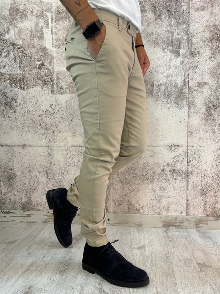 Pantalone chino beige Slim Fit