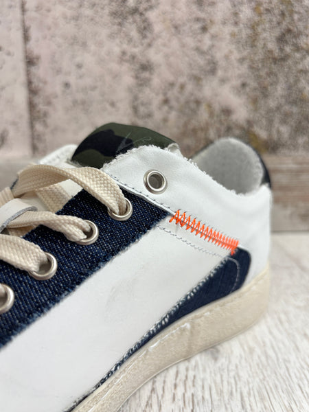 Sneakers Pablito logo arancio fluo