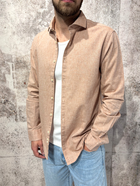 Linen/Cotton shirt cacao