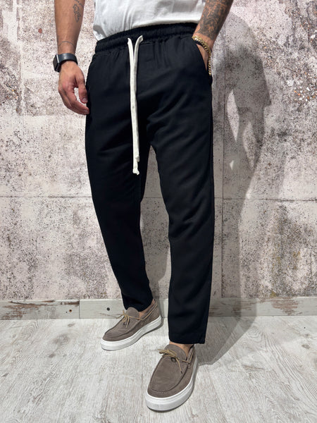 Pantalaccio nero misto lino