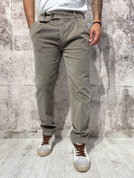Pantalone velluto tortora art. GL21844