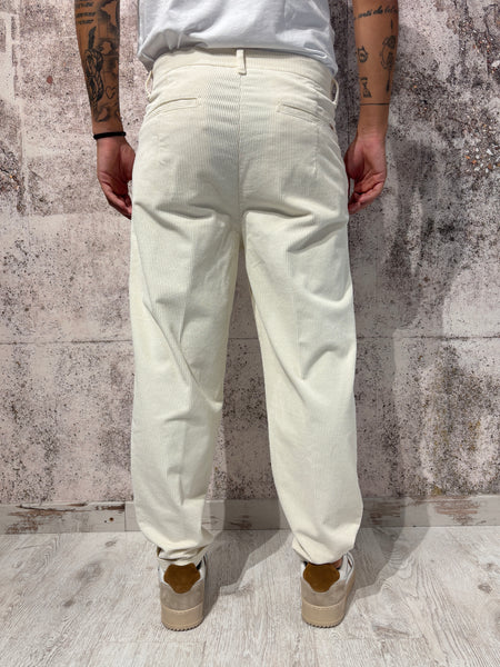 Pantalone velluto panna art. GL21847