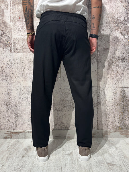Pantalaccio nero misto lino