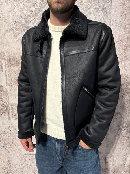 Montone ecopelle nero J23