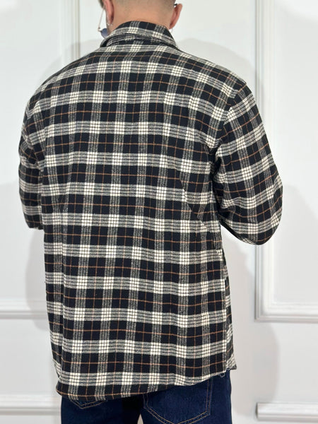 Camicia scozzese bianco/nera