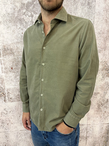 Camicia velluto militare micro costine