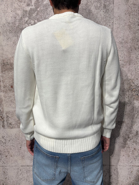 Maglione girocollo panna Cortina