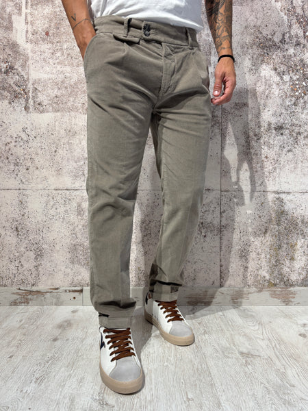 Pantalone velluto tortora art. GL21844