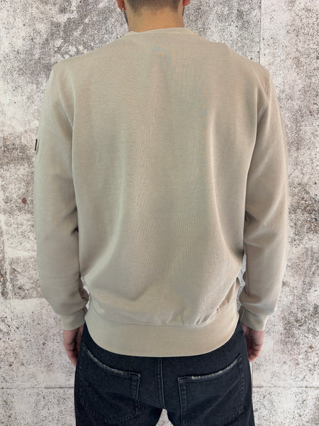 Felpa girocollo beige