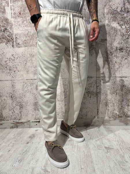 Pantalaccio sabbia misto lino