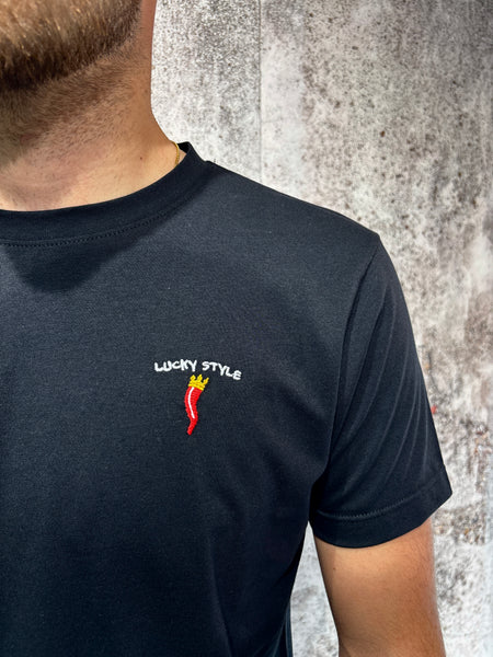 T-Shirt nera Lucky