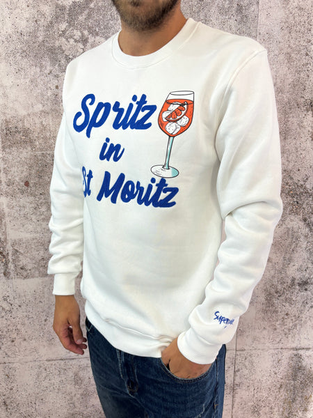 Felpa bianca Spritz in St Moritz