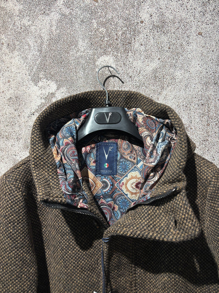Cappotto mod. parka lana tabacco