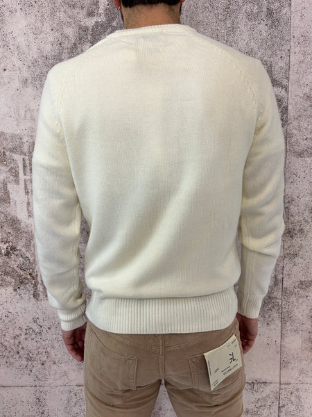 Maglione raglan panna