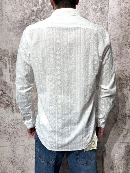 Camicia bianca ricamata
