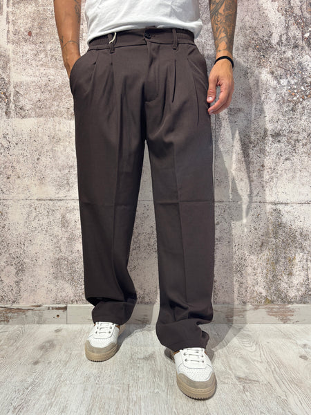 Pantalone palazzo cioccolato