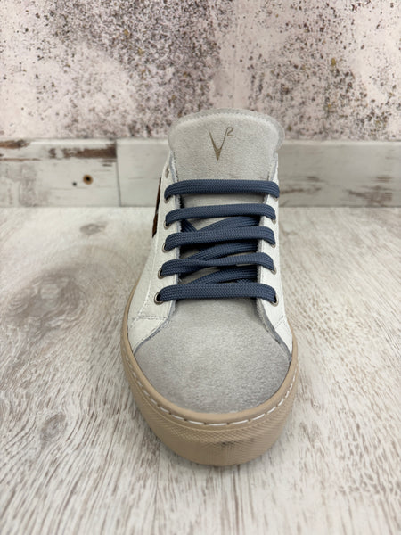 Sneakers Olympic bianca/marrone/blu jeans
