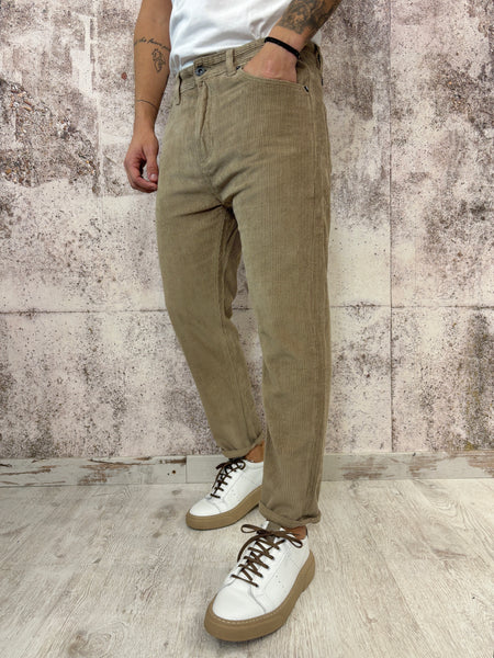 Pantalone velluto camel mod. Cooper