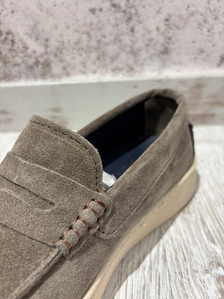 Mocassino camoscio taupe'