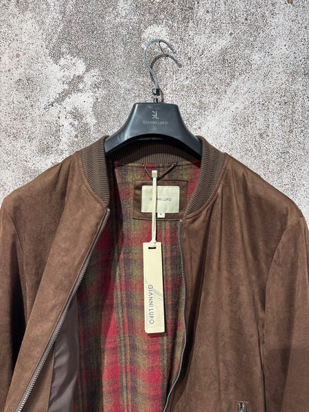 Giubbino bomber scamosciato coffee GL971