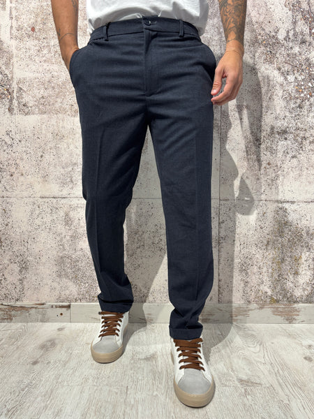 Pantalone misto lana blu P02