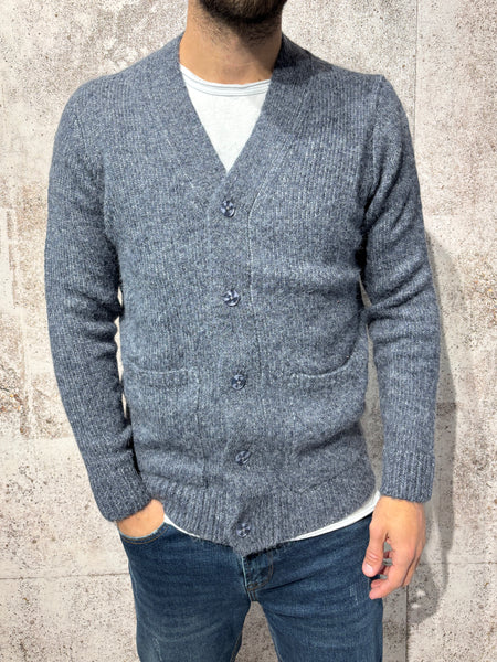 Cardigan blu mélange M38