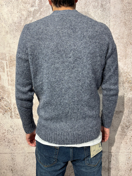 Cardigan blu mélange M38