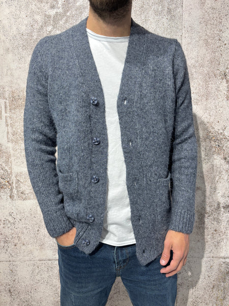 Cardigan blu mélange M38