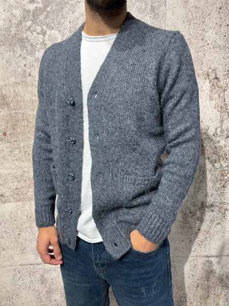 Cardigan blu mélange M38