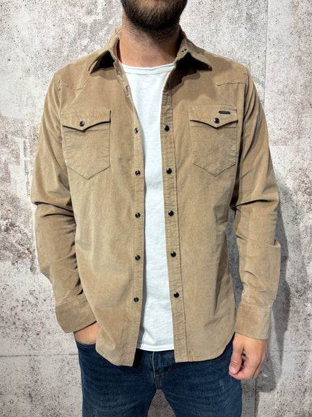 Camicia velluto camel GL78