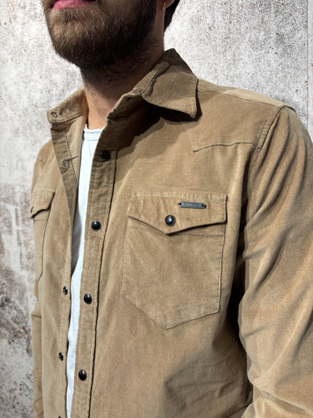 Camicia velluto camel GL78