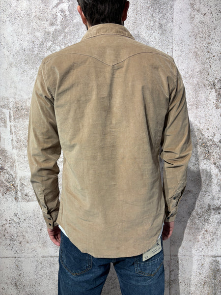 Camicia velluto camel GL78
